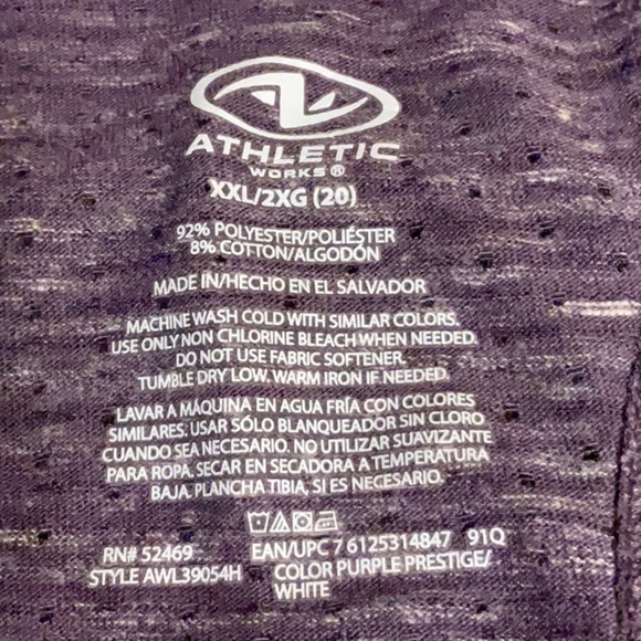 Athletic Works Purple Sleeveless Relaxed Tank Top - Picture 5 of 5